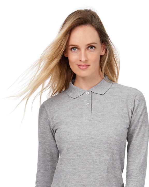 Polo personnalisable B&C Polo femme ID.001 manches longues