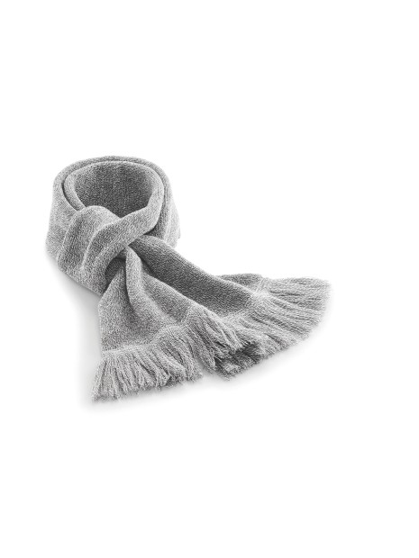BEECHFIELD CLASSIC KNITTED SCARF heather grey personnalisable