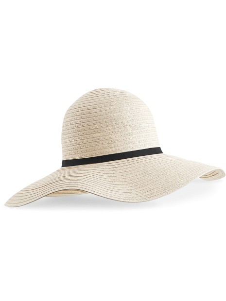 BEECHFIELD Chapeau d'été à bord large Marbella naturel personnalisable