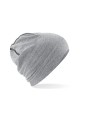 BEECHFIELD HEMSEDAL COTTON BEANIE heather grey/noir personnalisable
