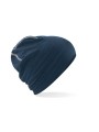 BEECHFIELD HEMSEDAL COTTON BEANIE french marine / blanc personnalisable