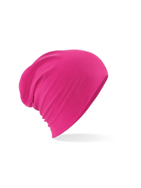 BEECHFIELD HEMSEDAL COTTON SLOUCH BEANIE FUCHSIA personnalisable