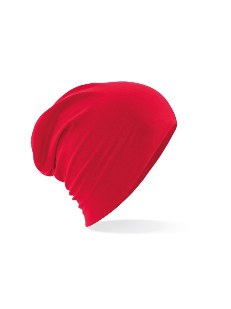 BEECHFIELD HEMSEDAL COTTON SLOUCH BEANIE rouge classique personnalisable