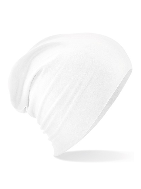 BEECHFIELD HEMSEDAL COTTON SLOUCH BEANIE blanc personnalisable