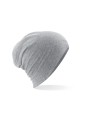 BEECHFIELD HEMSEDAL COTTON SLOUCH BEANIE heather grey personnalisable
