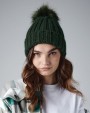 BEECHFIELD VERBIER FAUX FUR POP POM CHUNKY BEANIE Mütze, Schal & Handschuh personalisierbar
