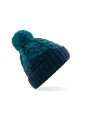 BEECHFIELD OMBRÉ BEANIE teal/french navy personnalisable