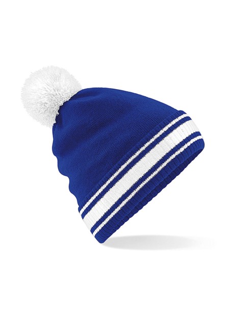 BEECHFIELD STADIUM BEANIE bleu royal brillant/blanc personnalisable