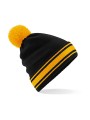 BEECHFIELD STADIUM BEANIE noir/jaune gold personnalisable