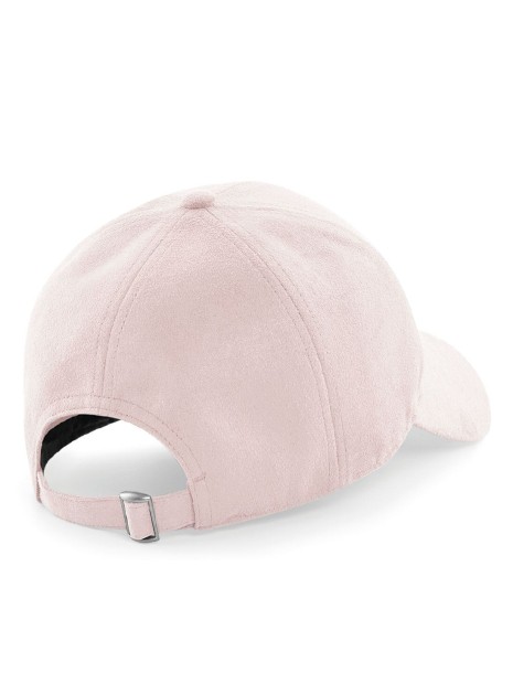 BEECHFIELD FAUX SUEDE 6 PANEL CAP dusty pink personnalisable