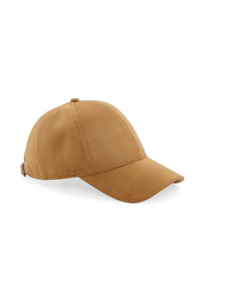 BEECHFIELD FAUX SUEDE 6 PANEL CAP caramel latte personnalisable