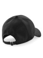 BEECHFIELD FAUX SUEDE 6 PANEL CAP noir personnalisable