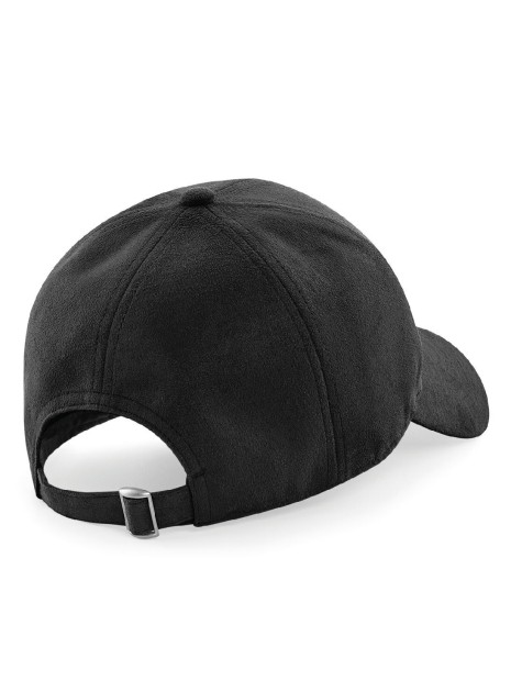BEECHFIELD FAUX SUEDE 6 PANEL CAP noir personnalisable