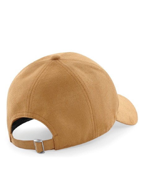 BEECHFIELD FAUX SUEDE 6 PANEL CAP caramel latte personnalisable