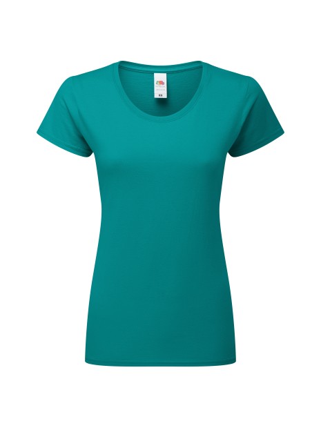 FOL LADIES ICONIC 195 RINGSPUN PREMIUM T ocean teal personnalisable
