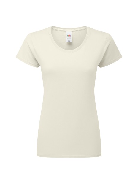 FOL LADIES ICONIC 195 RINGSPUN PREMIUM T NATURAL personnalisable