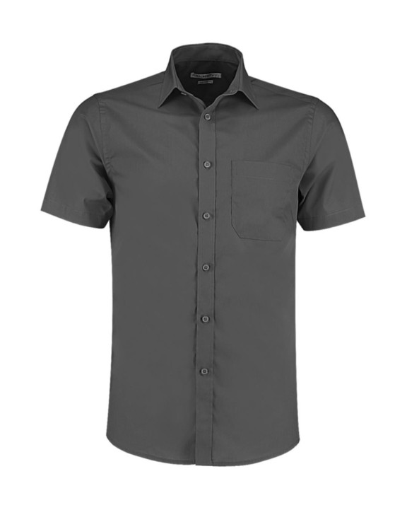 Chemise personnalisable KUSTOM KIT Tailored Fit Poplin Shirt SSL