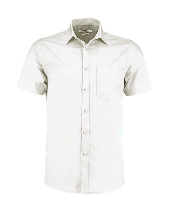 Chemise personnalisable KUSTOM KIT Tailored Fit Poplin Shirt SSL