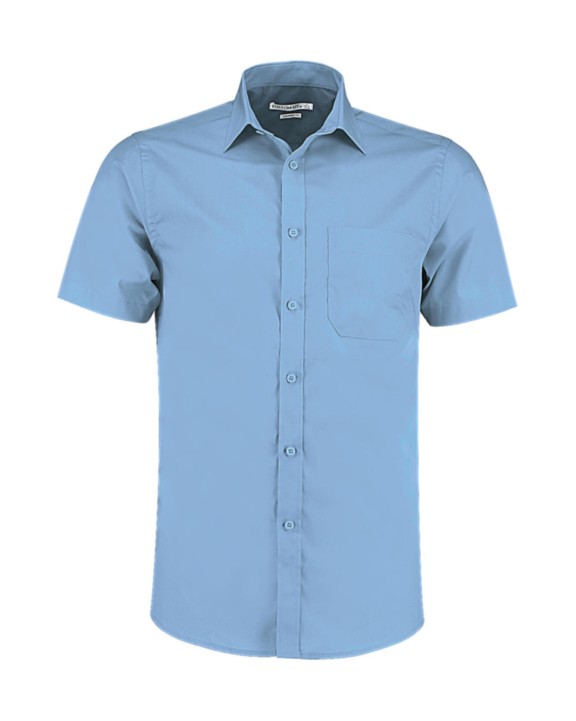 Chemise personnalisable KUSTOM KIT Tailored Fit Poplin Shirt SSL