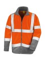 RESULT SAFETY MICROFLEECE orange fluo/gris personnalisable
