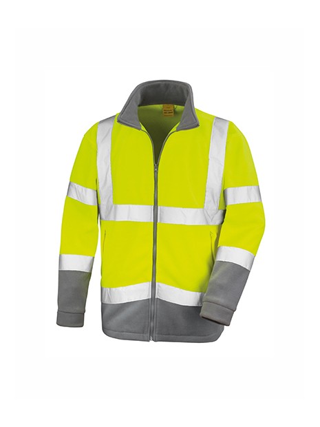 RESULT SAFETY MICROFLEECE fluorescent yellow/workguard grey personnalisable