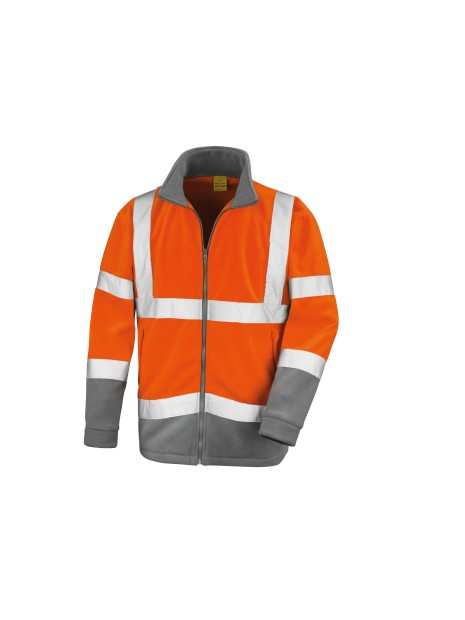 RESULT SAFETY MICROFLEECE flo orange personnalisable