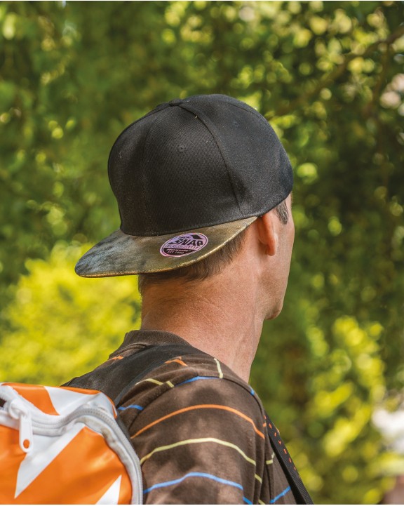 RESULT Bronx Glitter Flat Peak Snapback Cap Kappe personalisierbar