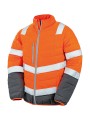 RESULT Veste de sécurité toucher doux orange fluo/gris personnalisable