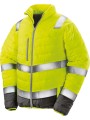 RESULT Veste de sécurité toucher doux fluorescent yellow/grey personnalisable