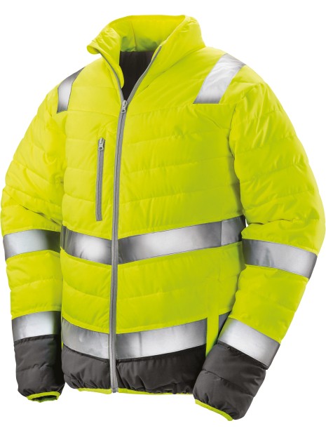 RESULT Veste de sécurité toucher doux fluorescent yellow/grey personnalisable