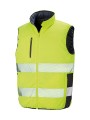 RESULT Bodywarmer de sécurité réversible fluo yellow/navy personnalisable