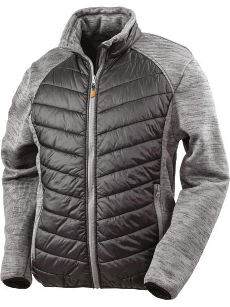 RESULT Veste Elevator noir/gris marl personnalisable