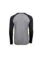 TEE JAYS BASEBALL TEE heather/noir personnalisable