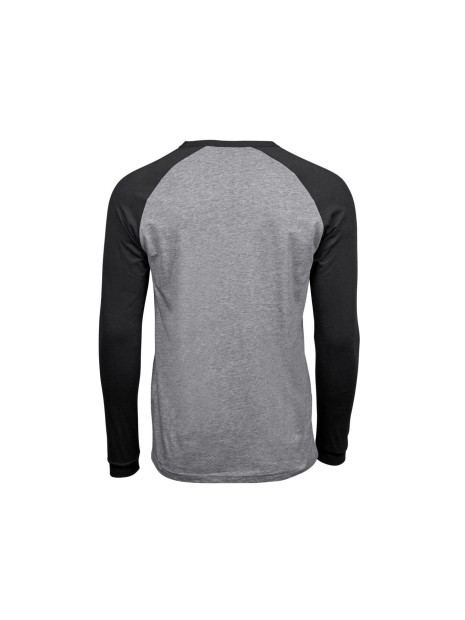 TEE JAYS BASEBALL TEE heather/noir personnalisable