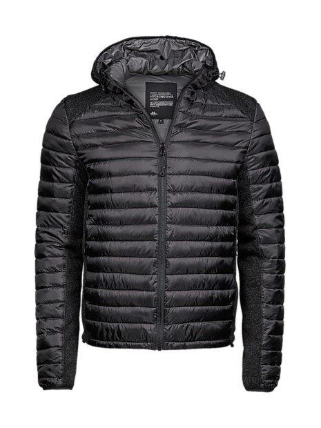 TEE JAYS HOODED OUTDOOR CROSSOVER black melange/black personnalisable