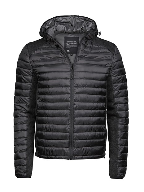 TEE JAYS HOODED OUTDOOR CROSSOVER BLACK/BLACK HEATHER personnalisable