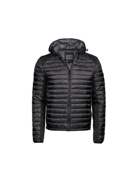 TEE JAYS HOODED OUTDOOR CROSSOVER black/black melange personnalisable
