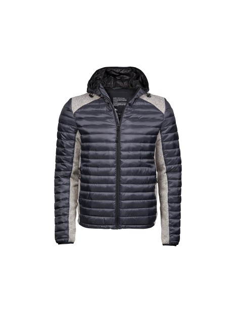 TEE JAYS HOODED OUTDOOR CROSSOVER space grey/grey melange personnalisable