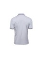 TEE JAYS LUXURY STRIPE STRETCH POLO blanc/bleu marine personnalisable