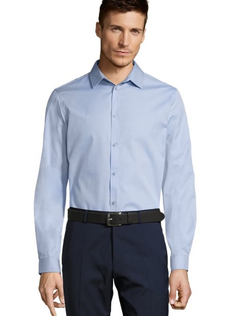 Chemises à personnaliser SOL'S Brody Men bleu ciel