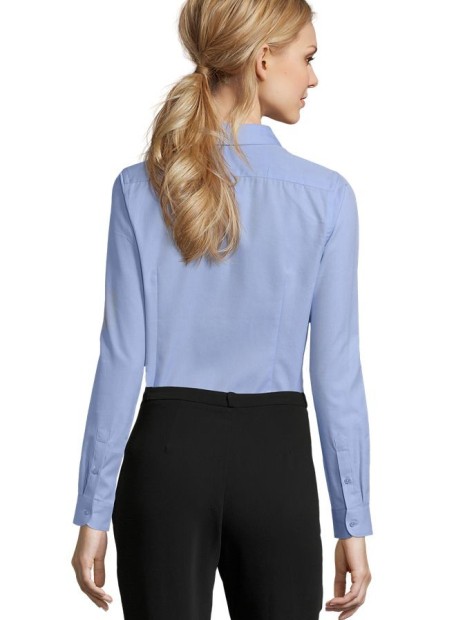 Chemises à personnaliser SOL'S Brody Women bleu ciel