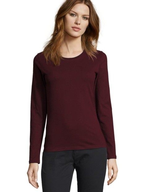 T-Shirts à personnaliser SOL'S Imperial Lsl Women oxblood