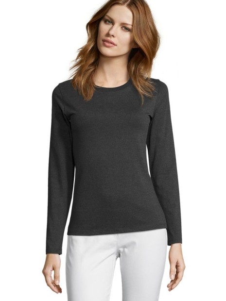 T-Shirts à personnaliser SOL'S Imperial Lsl Women anthracite chin