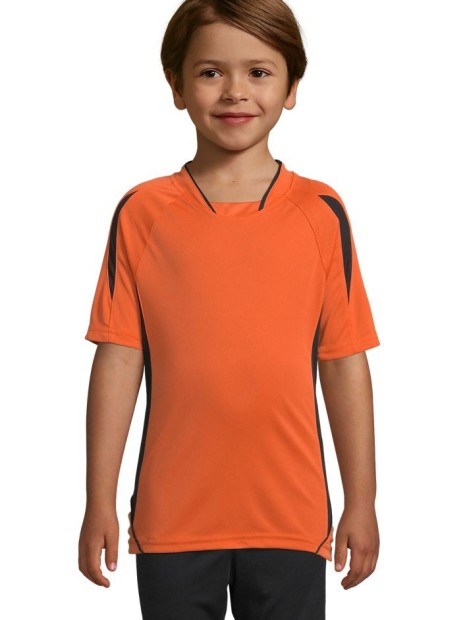 T-Shirts à personnaliser SOL'S Maracana 2 Kids Ssl orange/noir