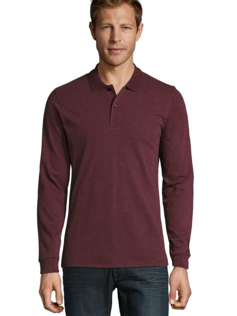 Polos à personnaliser SOL'S Perfect Lsl Men oxblood chiné