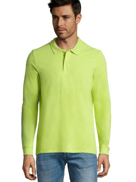 Polos à personnaliser SOL'S Perfect Lsl Men vert pomme
