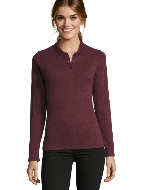 Polos à personnaliser SOL'S Perfect Lsl Women oxblood chiné