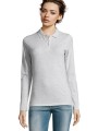 Polos à personnaliser SOL'S Perfect Lsl Women blanc chiné