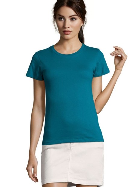T-Shirts à personnaliser SOL'S Regent Fit Women bleu canard