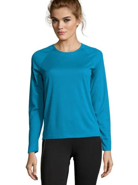 T-Shirts à personnaliser SOL'S Sporty Lsl Women aqua